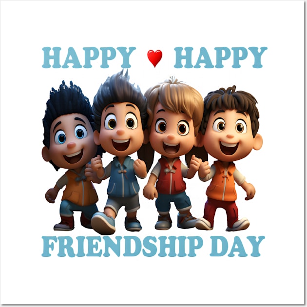 Happy Friendship Day Wall Art by TooplesArt